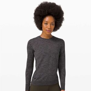 Lululemon Breeze By Long Sleeve - Polar Spots Titanium/Black